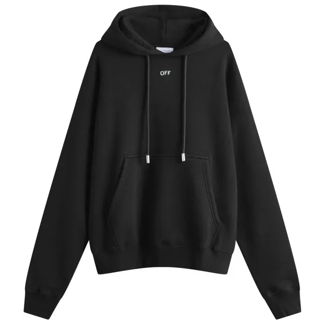 Off-White Men's Vibe Arrow Skate Hoodie Black Aqua