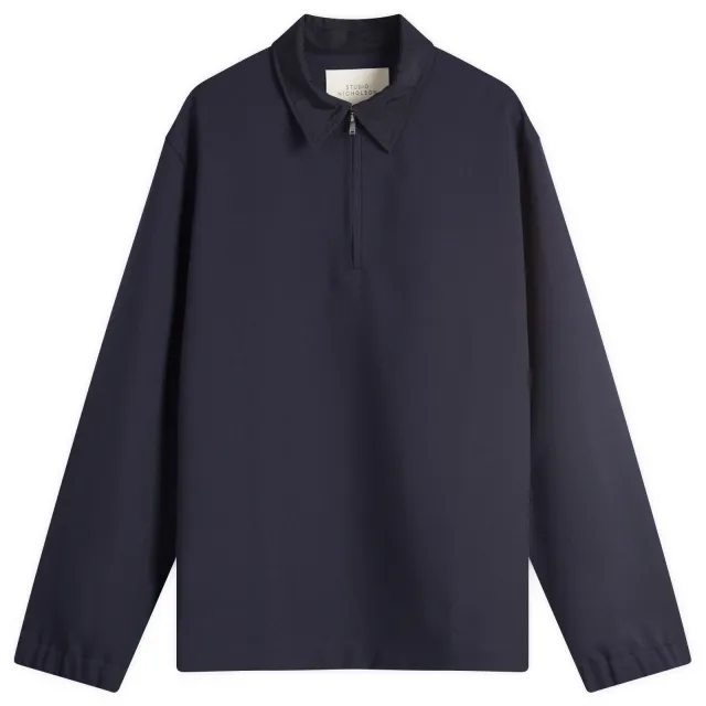 Asics Studio Nicholson Men's Half Placket Zip Shirt Darkest Navy