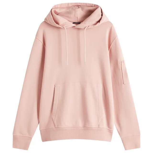 C.P. Company Men's Diagonal Fleece Resist Dyed Hoodie Misty Rose