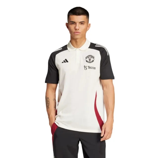 Manchester United adidas Training Polo - Off-white