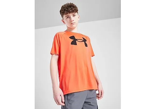 Boys'  Under Armour  Tech™ Big Logo Short Sleeve Fire / Black YLG (59 - 63 in)