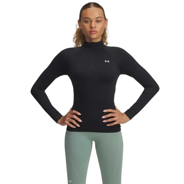 Women's  Under Armour  Vanish Seamless ¼ Zip Black / White XS