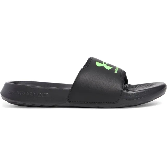 Boys'  Under Armour  Ignite Select Slides Black / Black / Hyper Green 13.5