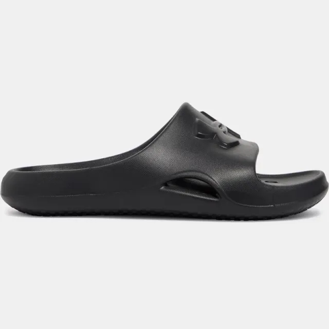 Boys'  Under Armour  Locker V Slides Black / Black / White 1.5