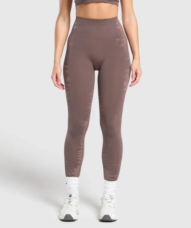 Gymshark Caged Seamless Leggings - Purple/Brown