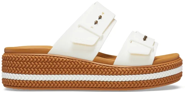 Crocs | Women | Brooklyn Woven Buckle | Sandals | Chalk | 9