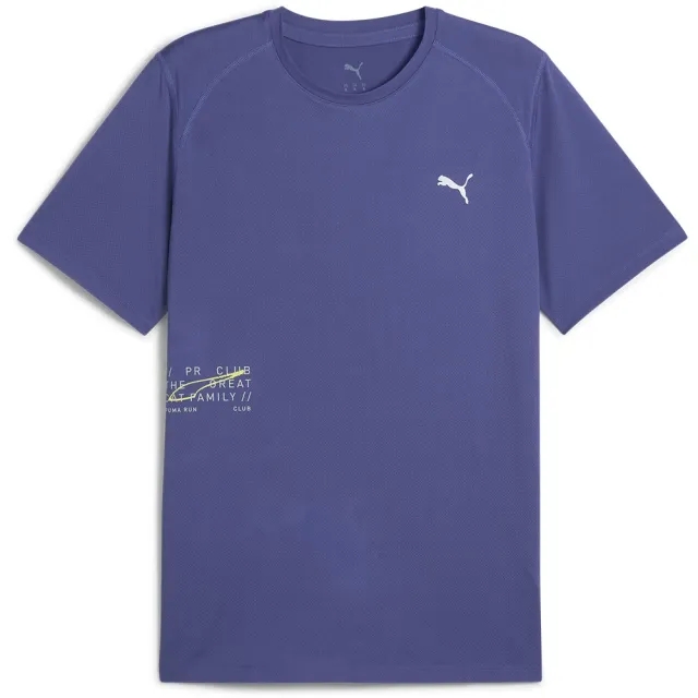 Puma M Run Graphic Mesh Tee Blue Crystal - ['Blue']