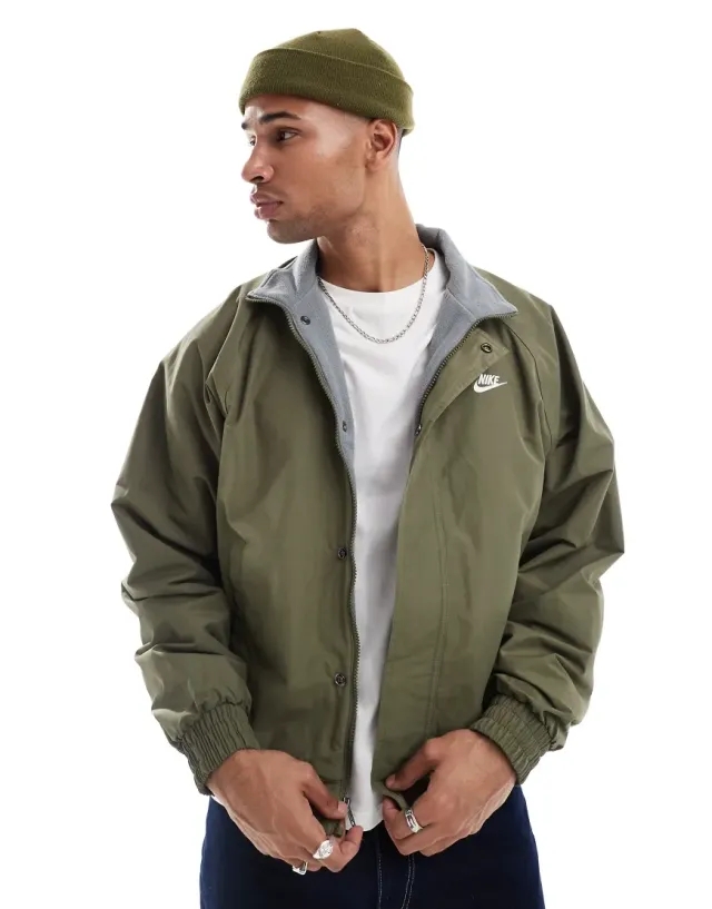 Nike Club Jacket In Olive-Green
