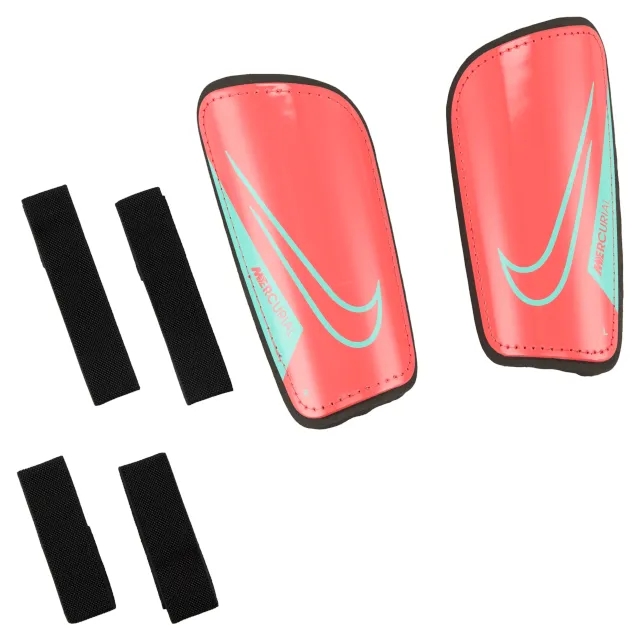 Nike Adults Mercurial Hardshell Shin Guard in Red/Black