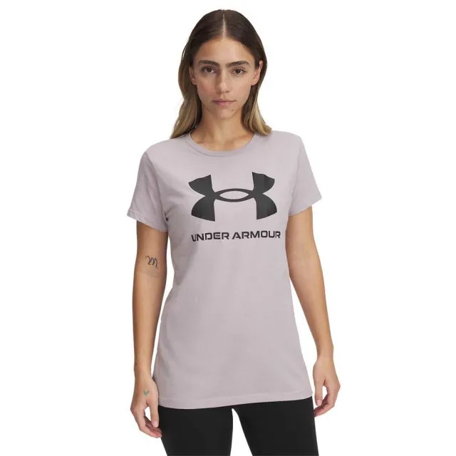 Women's  Under Armour  Rival Logo Short Sleeve Gray Dawn / Black S