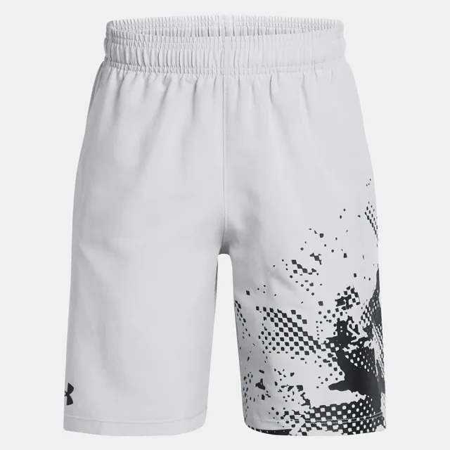 Boys'  Under Armour  Tech™ Woven Graphic Shorts Mod Gray / Black / Black YXS (48 - 50 in)
