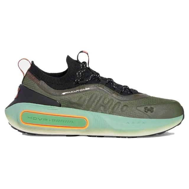 Unisex  Under Armour  Phantom 4 Reflect Shoes Baroque Green / Black / Blaze Orange 8