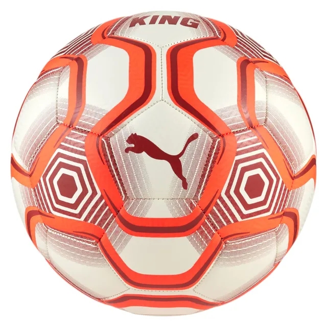 PUMA King Football, White/Glowing Red