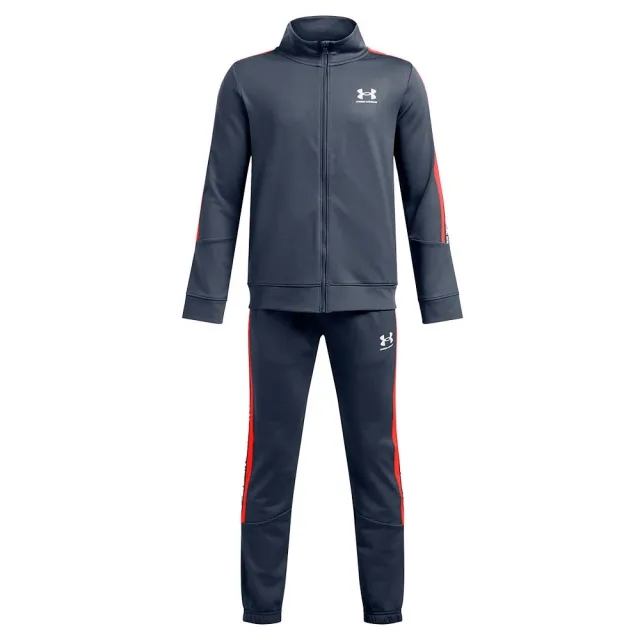 Under Armour  Icon Knit Boys' Tracksuit Downpour Gray / Fire / White YXL (63 - 67 in)