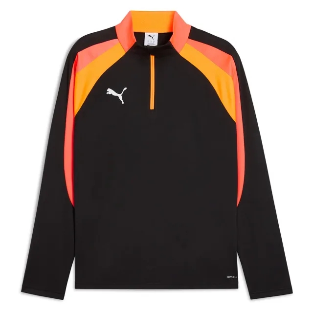 Individualliga 1/4 Zip Top Puma Black-Heat Fire - ['Black']