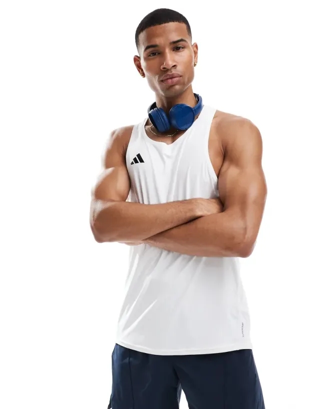 adidas Adizero Essential Tank Top Men - White