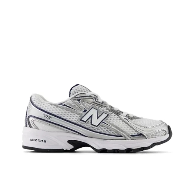 New Balance Kids' 740 BUNGEE LACE in Blue/White Synthetic