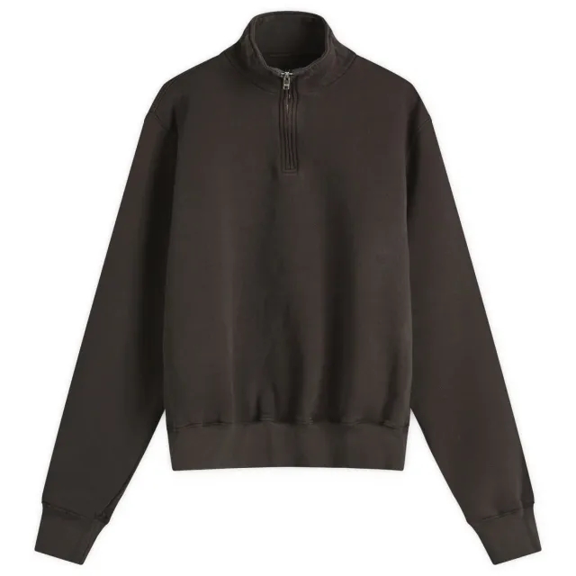 Asics Les Tien Men's Heavyweight Banded Yacht Half Zip Vintage Black