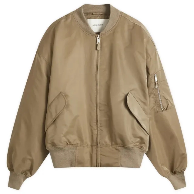 Entire Studios Men's Broad Bomber Jacket Cream