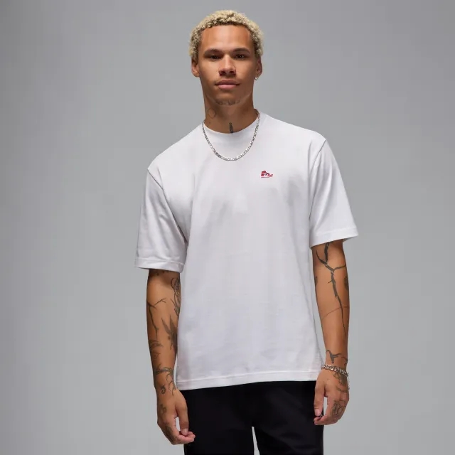 Nike Jordan Brand Men's Sneaker Patch T-Shirt - White - Cotton