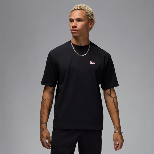 Nike Jordan Brand Men's Sneaker Patch T-Shirt - Black - Cotton