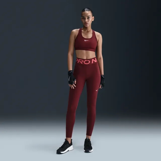 Nike Pro Training Dri-Fit Sculpt High Waisted Leggings In Burgundy-Red