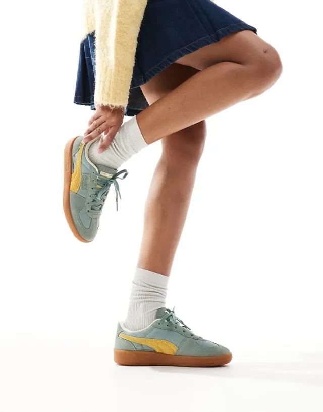 Sneakers Puma Palermo Weathered Green Moon-Sunny Yellow Eur 42
