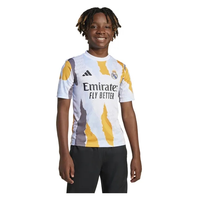 adidas Real Madrid Kids SS Pre-Match Home Shirt 2024/25