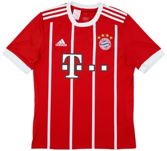 adidas 2017-18 Bayern Munich Home Shirt - 9/10 - (XL.Boys)
