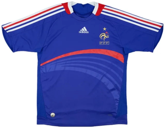 adidas 2007-08 France Home Shirt - 8/10 - (XL.Boys)