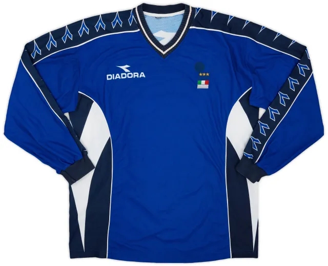 1992-94 Italy FIGC Diadora Training L/S Shirt - 8/10 - (XL)