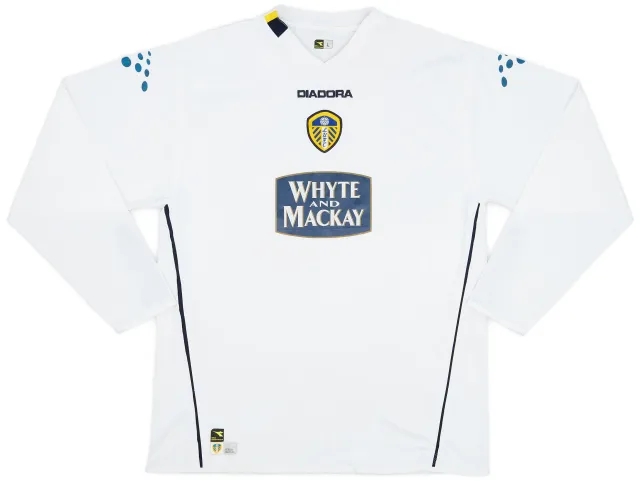 Diadora 2004-05 Leeds United Home L/S Shirt - 7/10 - (L)