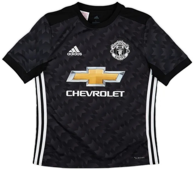 adidas 2017-18 Manchester United Away Shirt - 9/10 - (L.Boys)