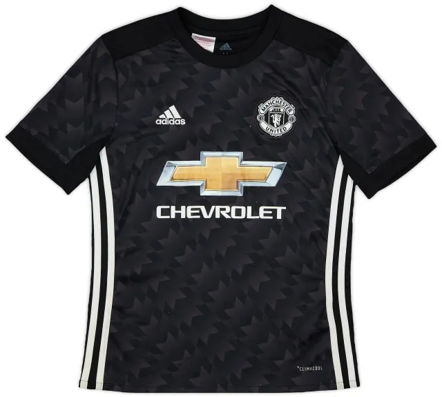 adidas 2017-18 Manchester United Away Shirt - 9/10 - (M.Boys)