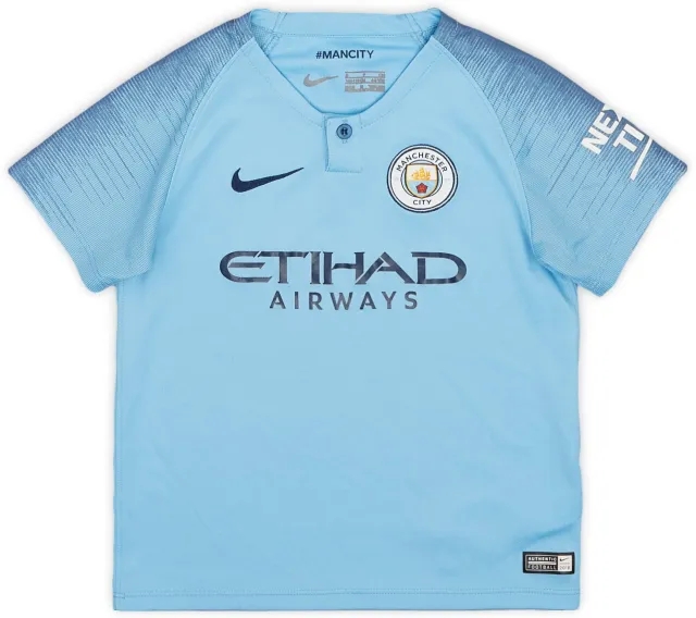 Nike 2018-19 Manchester City Home Shirt - 8/10 - (4-5 Years)