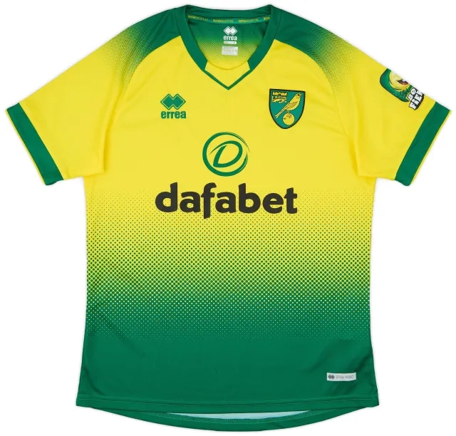 Errea 2019-20 Norwich Home Shirt - 9/10 - (L)