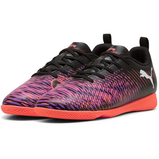 PUMA Future 8 Play IT Futsal Boots Youth, Black/White/Glowing Red