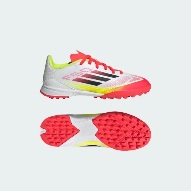 Adidas F50 League Tf Pure Victory - Footwear White/Core Black/Solar Yellow Kids - ['White']