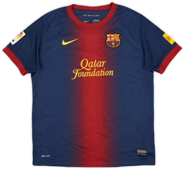 Nike 2012-13 Barcelona Home Shirt - 8/10 - (L.Boys)