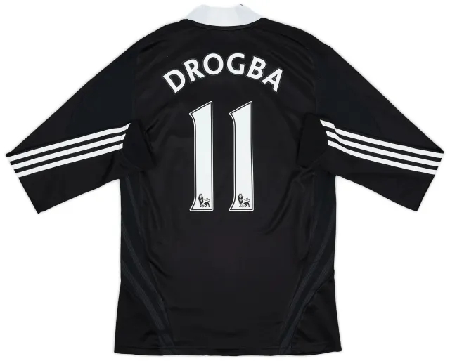 adidas 2008-09 Chelsea Authentic Away L/S Shirt Drogba #11 - 8/10 - (S)