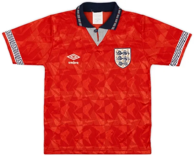 Umbro 1990-93 England Away Shirt - 8/10 - (L.Boys)