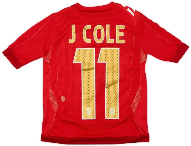 Umbro 2006-08 England Away Shirt J. Cole #11 - 8/10 - (6-7 Years)