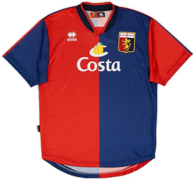 Errea 2003-04 Genoa Home Shirt - 9/10 - (XL.Boys)