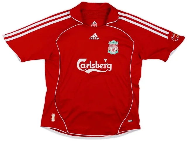 adidas 2006-08 Liverpool Home Shirt - 9/10 - (M.Boys)