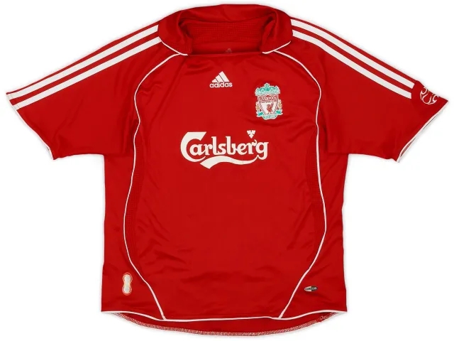 adidas 2006-08 Liverpool Home Shirt - 8/10 - (M.Boys)