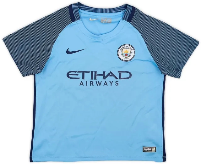 Nike 2016-17 Manchester City Home Shirt - 8/10 - (5-6 Years)