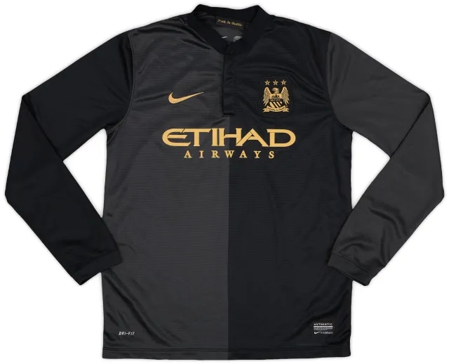 Nike 2013-14 Manchester City Away L/S Shirt #5 - 7/10 - (L.Boys)