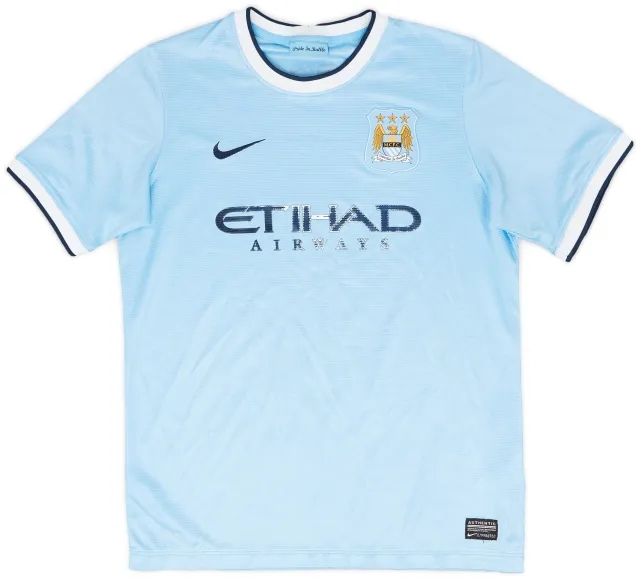 Nike 2013-14 Manchester City Home Shirt - 5/10 - (XL.Boys)