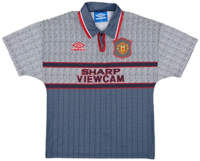 Umbro 1995-96 Manchester United Away Shirt - 8/10 - (L.Boys)