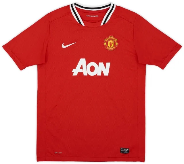 Nike 2011-12 Manchester United Home Shirt - 7/10 - (XL.Boys)